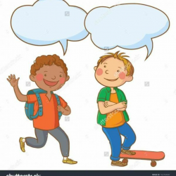 Two Kids Talking To Each Other Clipart - Clipartuse ...