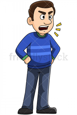 Angry Man Shouting | Man clipart, Clip art, Cartoon