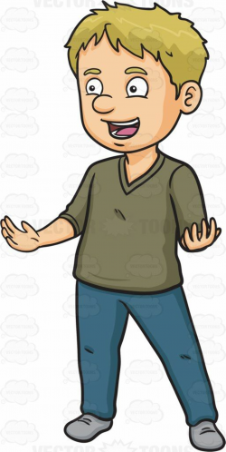 A happy man talking to someone #cartoon #clipart #vector ...