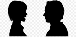 Conversation Silhouette png download - 743*434 - Free ...
