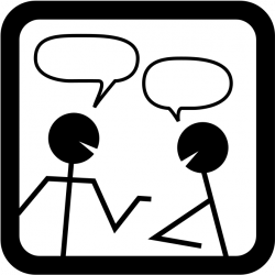 HD Stick Figures Talking Png - Talking Clipart Black And ...