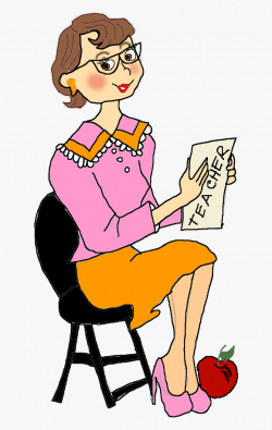 Clipart Teacher Talking - Teacher Sitting In Chair Clip Art ...