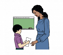 Student Talking To Teacher Clip Art N6 free image