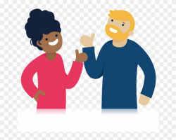 Illustration Of Two People Giving Each Other A Thumbs ...
