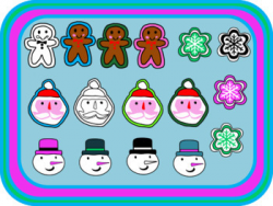 Target Christmas Mini Eraser Clip Art- 2017 and 2018