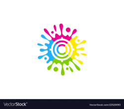 Brush target logo icon design