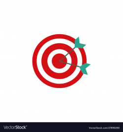 Isolated target icon flat design