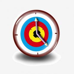 Hand Drawn Color Target Illustration, Target, Arrow ...