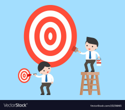 Businessman paint their target big and small