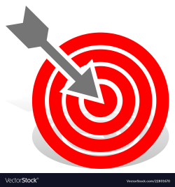 Arrow in red target precision bullseye accuracy