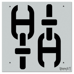 Stencil1 Nautical Chain Repeating - Wall Stencil 11\