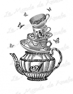 Alice In Wonderland Tea Cup Clipart - Clipart Kid ...