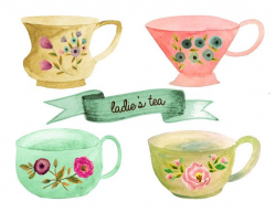 Tea clipart, tea party clipart, tea cup clipart, tea pot ...