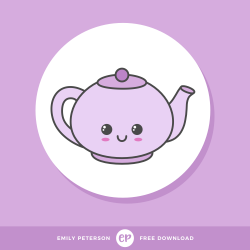 Freebie • Kawaii Tea Pot