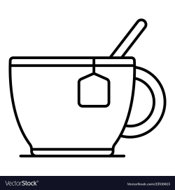 Cup of tea icon outline style