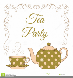 Clipart Tea Party Invitation | Free Images at Clker.com ...