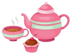 Pink tea party clipart - Heather | Tea pot set, Tea party ...