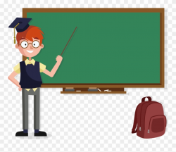 Transparent Teacher Blackboard - School Teacher Image Cartoon ...