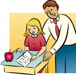 Student talking to teacher clipart » Clipart Station