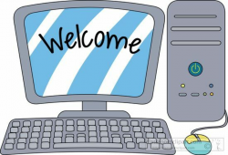 Computers Clipart- desktop-computer-with-welcome-on-the ...