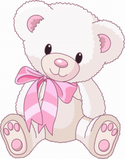 Cute Baby Girl Clip Art | Cute Teddy Bear vector Illustration 02 ...