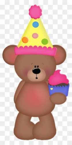 Teddy Bear Clipart Cupcake - Happy Birthday Bear Clip Art | Cute ...