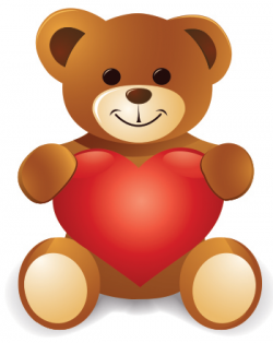 Teddy and Heart | Hearts | Bear clipart, Valentines day teddy bear ...
