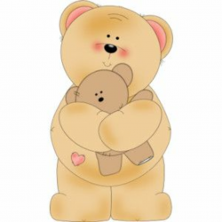 Bear Hugging a Teddy Bear Clip Art - Bear Hugging a Teddy Be ... | I ...