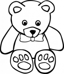 Teddy Bear Outline Clip Art at Clker.com - vector clip art online ...