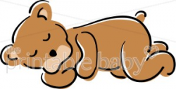 Sleeping Brown Bear Clipart | Teddy Bear Baby Clipart