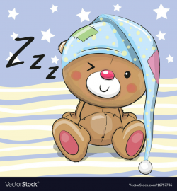 Sleeping cute teddy bear
