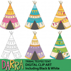 Clip art Tribal Teepee Tent - camping clipart