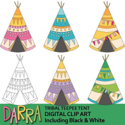 Camping clipart Cute tribal teepeen tent clipart in 2019 ...