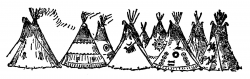 Digital Stamp Design: Free Native American Teepees Border ...