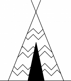clipartist.net » Clip Art » artfavor teepee black white line ...