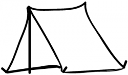 Tent clipart black and white 3 - Clip Art Library