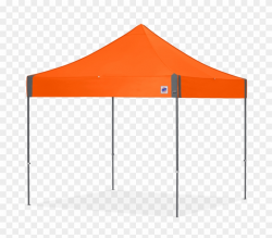 Orange Clipart Tent Pop Up Canopy - Orange Ez Up Tent - Png ...