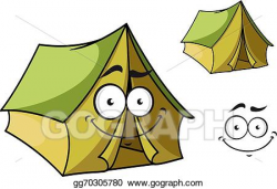 Vector Art - Fun cartoon tent. Clipart Drawing gg70305780 ...