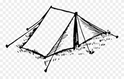 Tent - Tent Clipart Black And White - Png Download (#1749191 ...