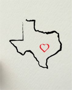Cute texas state with heart in the middle clipart - Clip Art ...