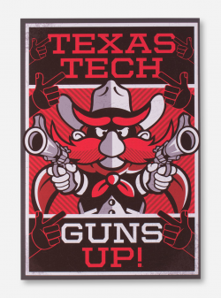 Texas Tech Raider Red Guns Up Canvas
