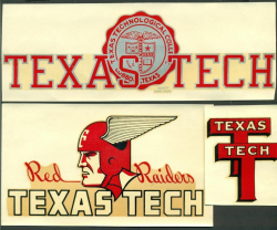 Vintage College Decal Stickers - Texas Tech University ...