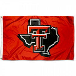 Texas Tech Red Raiders TX State Flag and Texas Tech Red ...