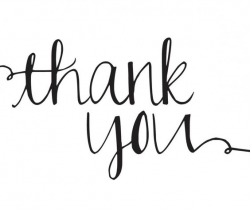 83+ Thank You Clipart Black And White | ClipartLook