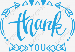 Sky Blue Geometric Border Thank You, Vector Png, Thank You, Thank ...