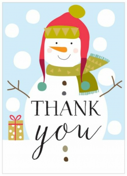 Christmas thank you snowman thank you clipart free - WikiClipArt