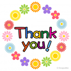Free Cute Flower Wreath Thank You Clipart Image｜Illustoon
