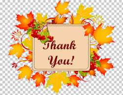 Autumn , thank you, thank you text with flower PNG clipart ...