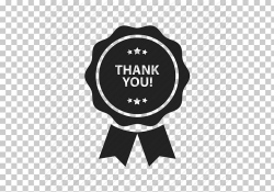 Badge Logo Computer Icons Award, Drawing Thank You , black ...