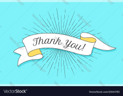 Thank you vintage ribbon banner